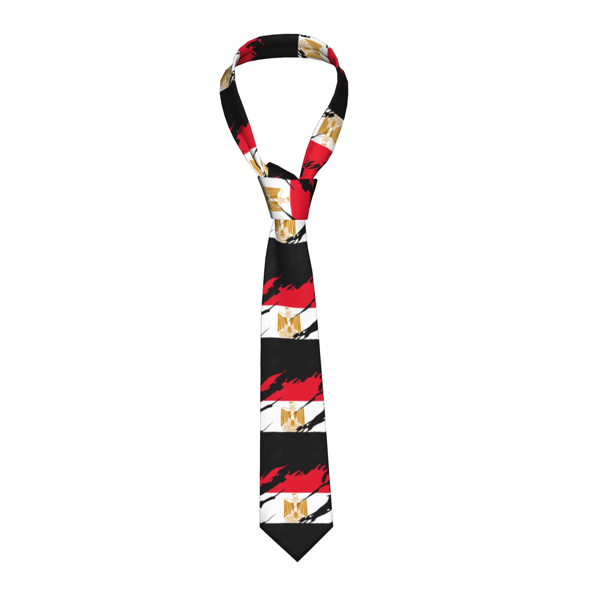 Women Accessories Egypt - Cravatta con bandiera egiziana, cravatta larga