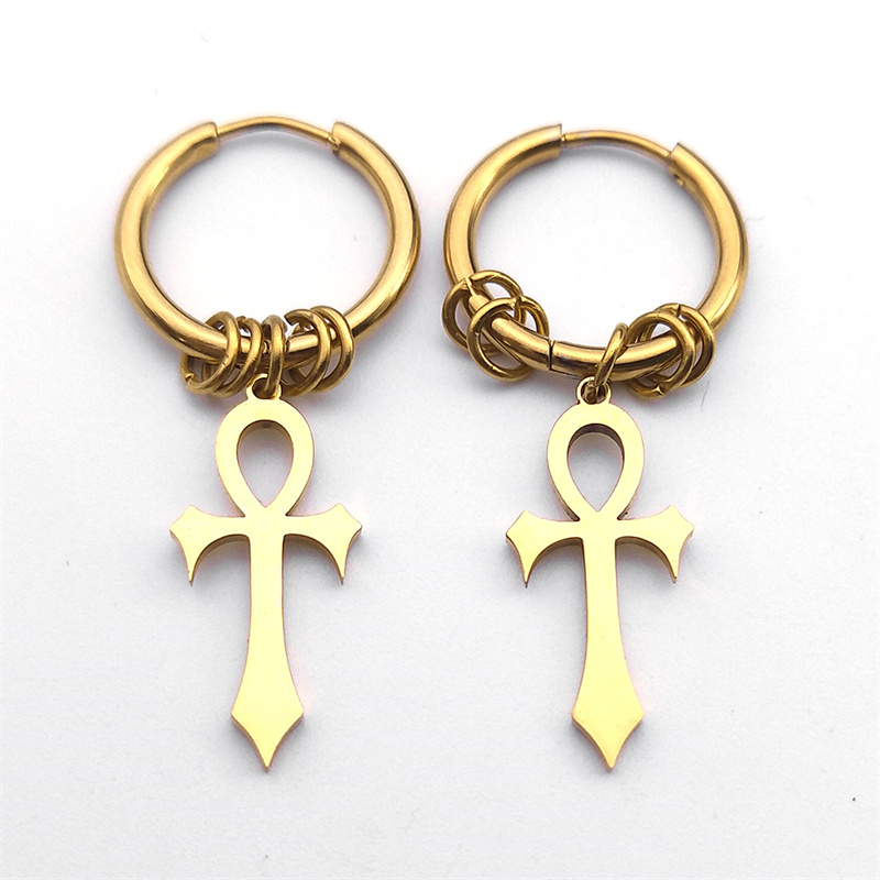 Egitto Ankh Croce Hoop Goccia  - Women Accessories Egypt recensione e prezzo