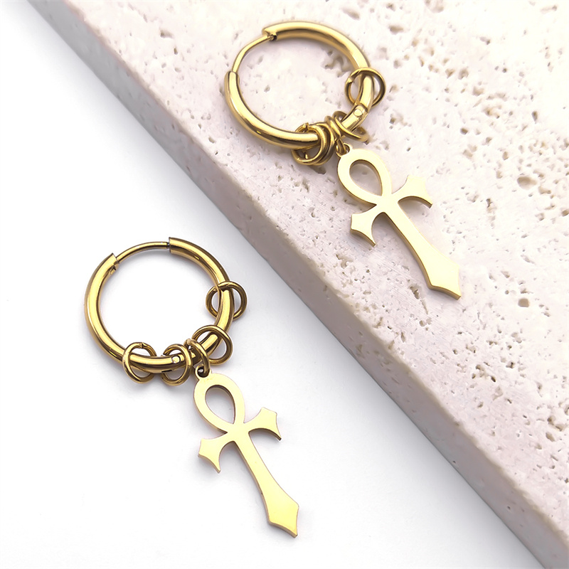 Egitto Ankh Croce Hoop Goccia  - Women Accessories Egypt recensione e prezzo